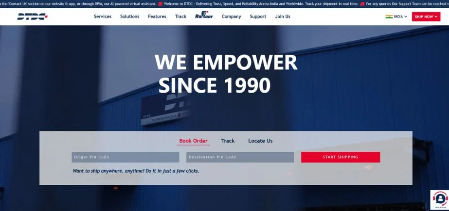 best franchise in India - DTDC
