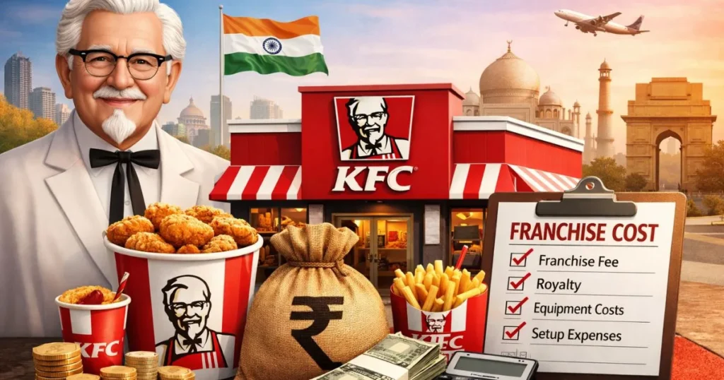 kfc franchise cost in india